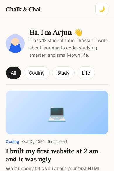Blog template preview