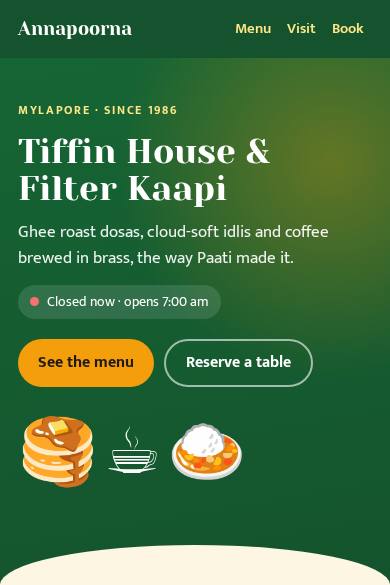 Restaurant & café template preview
